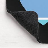 Blauw gestreept hart muismat (Hoek)