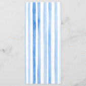 Blauw gestreept Mediterraan menu (Achterkant)