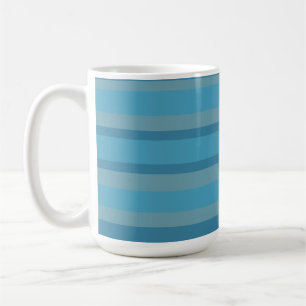 Blauw gestreept monochromatisch koffiemok