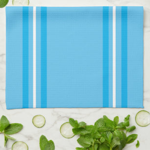 Blauw gestreept theedoek