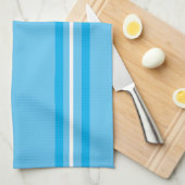 Blauw gestreept theedoek (Quarter Fold)