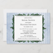 Blauw gestreept Vrijgezellenfeest Kaart (Voorkant)