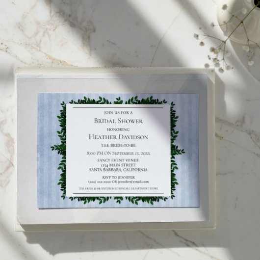 Blauw gestreept Vrijgezellenfeest Kaart