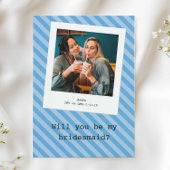 Blauw gestreept "Wil je mijn bruidsmeisje zijn?" F