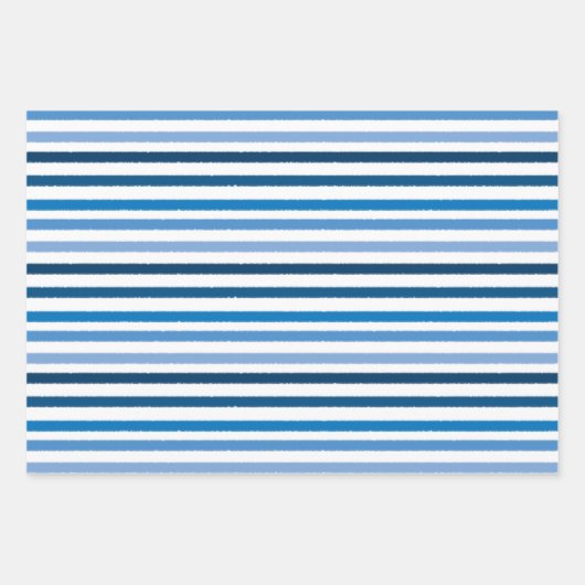 Blauw gestreept wit inpakpapier vel (Voorkant)