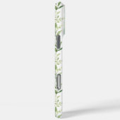 Blauw gestreepte bloemige gepersonaliseerd Case-Mate iPhone case (Achterkant / Rechts)