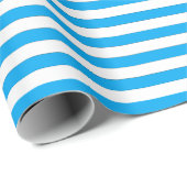 Blauw Gestreepte Cadeaupapier (Rol Hoek)