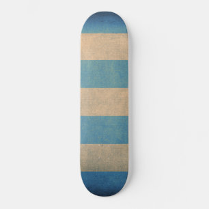 blauw gestreepte dekstoelbekleding persoonlijk skateboard