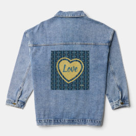 Blauw gestreepte denim jas van Dichteres Adiela Ak Denim Jacket