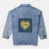 Blauw gestreepte denim jas van Dichteres Adiela Ak Jacket (Achterkant)