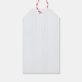 Blauw Gestreepte Doop Dank Je Cadeaulabel (Achterkant)