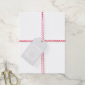 Blauw Gestreepte Doop Dank Je Cadeaulabel (Met Touw)