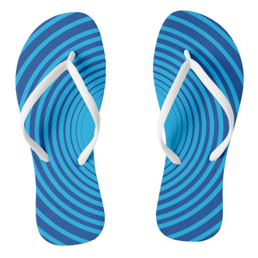 Blauw Gestreepte Flip Flops - Kies Kleuren (Voetbed)