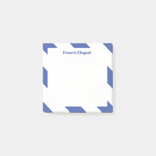 Blauw gestreepte gepersonaliseerde post het merkt post-it® notes