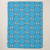 blauw gestreepte hart throw kussen (Voorkant)