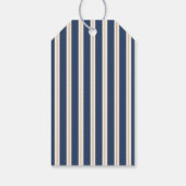 Blauw gestreepte kerstcadeaukaartjes cadeaulabel (Achterkant)