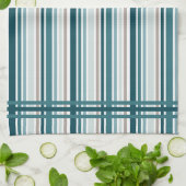 Blauw gestreepte keukenhanddoeken (Gevouwen)