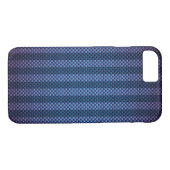 Blauw gestreepte koolstofvezel patterend Case-Mate iPhone case (Achterkant (Horizontaal))
