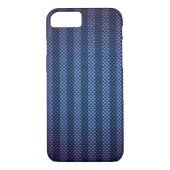 Blauw gestreepte koolstofvezel patterend Case-Mate iPhone case (Achterkant)