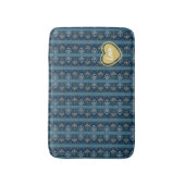 Blauw Gestreepte LOVE Badmat (Voorkant Verticaal)