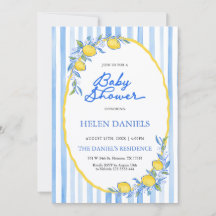  Blauw gestreepte mediterrane baby shower 