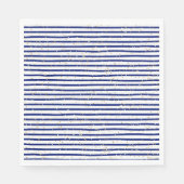 Blauw Gestreepte Pyjama en Pannenkoeken Lunch Serv Servet (Voorkant)