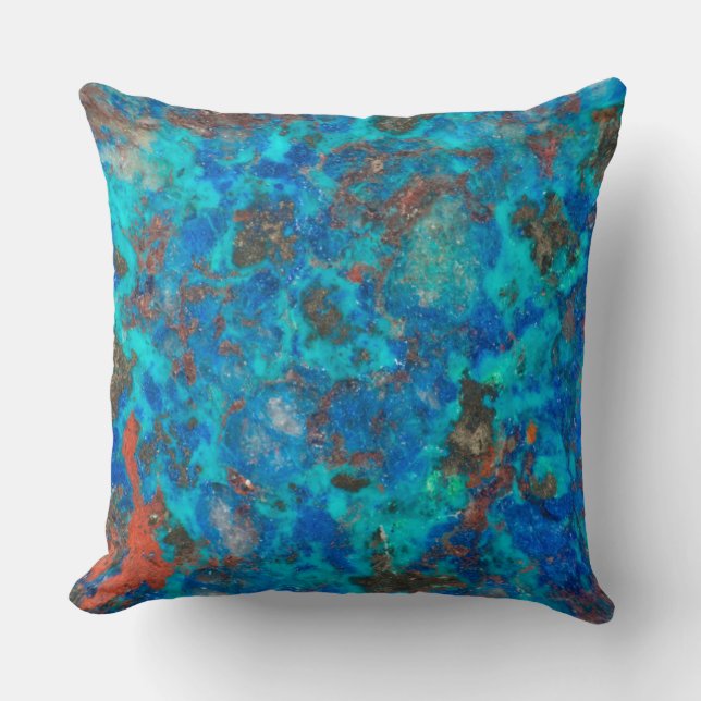 Blauw gestreepte Shattuckiet Kussen (Voorkant)