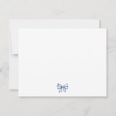 BLAUW GESTREEPTE STROOK COQUETTE PERSOONLIJK NOTITIEKAARTJE (Achterkant)