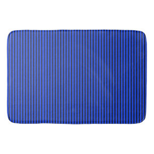 Blauw gestreepte textuur badmat