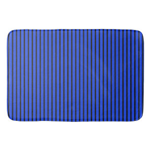 Blauw gestreepte textuur badmat