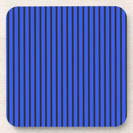 Blauw gestreepte textuur bier onderzetter (Voorkant)