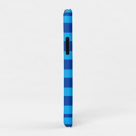 Blauw gestreepte textuur Case-Mate iPhone case (Achterkant/rechts)