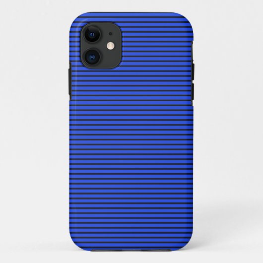 Blauw gestreepte textuur Case-Mate iPhone case (Achterkant)