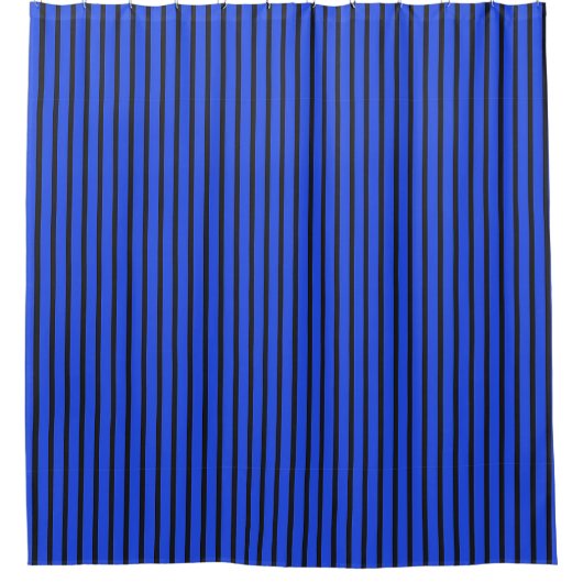 Blauw gestreepte textuur douchegordijn (Voorkant)