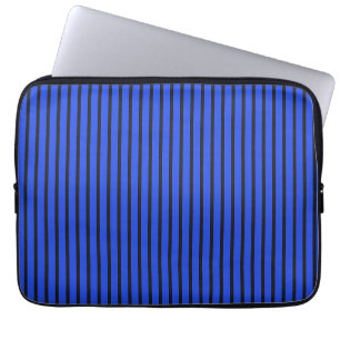Blauw gestreepte textuur laptop sleeve