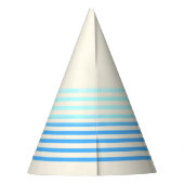 Blauw gestreepte verjaardagspartymuts feesthoedjes (Achterkant)