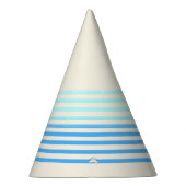 Blauw gestreepte verjaardagspartymuts feesthoedjes (Rechts)
