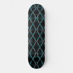 Blauw gestructureerd ruitvormig patroon skateboard