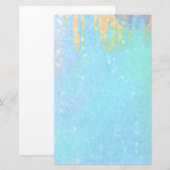 Blauw gestructureerde achtergrond met klein wit ha briefpapier (Voorkant / Achterkant)