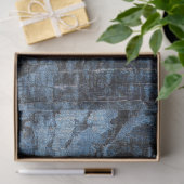  Blauw Gestructureerde Victoriaans Bloemdecoratie Tissuepapier (Geschenk)