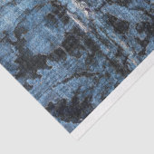  Blauw Gestructureerde Victoriaans Bloemdecoratie Tissuepapier (Detail)