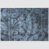  Blauw Gestructureerde Victoriaans Bloemdecoratie Tissuepapier (Voorkant)