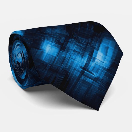 Blauw "getextureerd" stropdas (Opgerold)