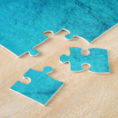 Blauw getextureerde Lotus Legpuzzel (Zijkant)