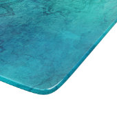 Blauw getextureerde Lotus Snijplank (Hoek)