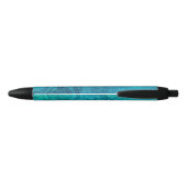 Blauw getextureerde Lotus Zwarte Inkt Pen (Achterkant)