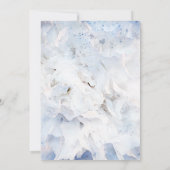 Blauw getinte Anjer Bloem 4 juli bruiloft Kaart (Achterkant)