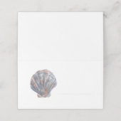 Blauw getinte plaatskaart van schelp plaatskaartje (Buitenkant ongevouwen)