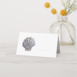 Blauw getinte plaatskaart van schelp plaatskaartje