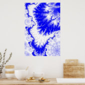Blauw Gevederde Ster Poster (Keuken)